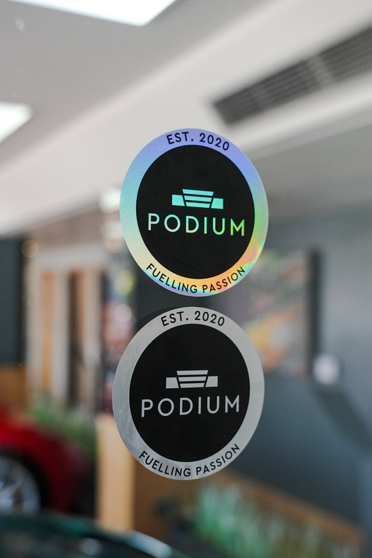 Podium Circular 95mm Sticker